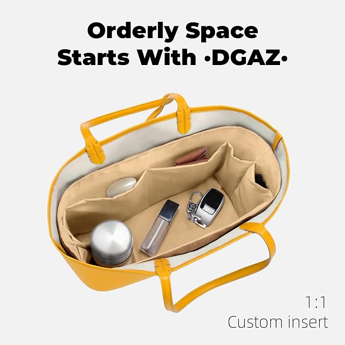 DGAZ Lightweight Purse Organizer Insert for GYARD-Anjou/Artois/SaintLouis Bags,silk and DupontPaper handbag inner for Luxury Bag(Chai,AnjouMini) - Image 7