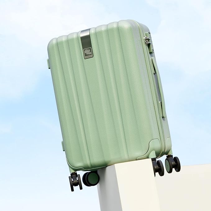 Hanke 24 Inch Luggage Suitcases With Spinner Wheels Lightweight PC Hard Shell Rolling Suitcase With Travel Lock,Checked-Medium 24-Inch(Bamboo Green) - Image 9