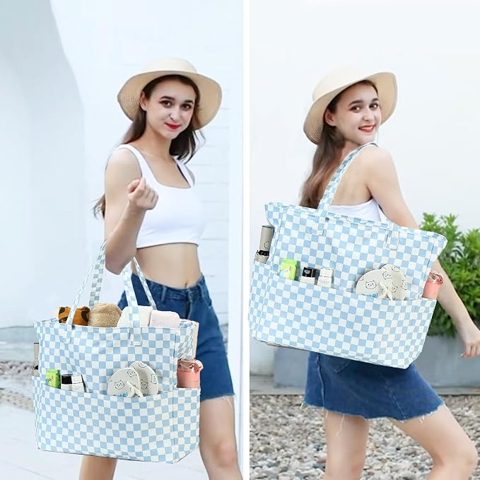 Bluboon Waterproof Beach Tote Pool Bags for Women Ladies Extra Large Carry On Bag With Wet Compartment for Weekender Travel - Image 7