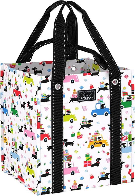 SCOUT Bagette Market Tote - Large Reusable Grocery Bag with Burst-Proof Bottom, Two Sets of Straps, Folds Flat to Store by SCOUT