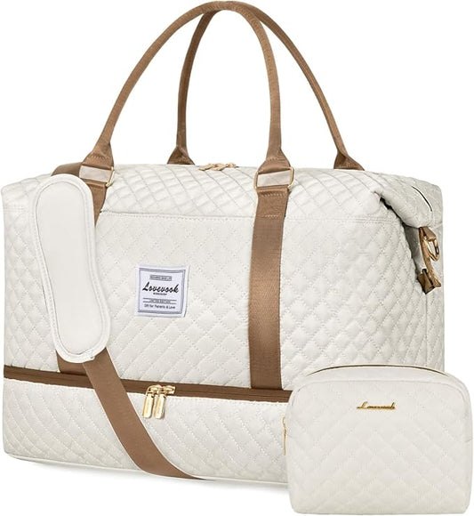 LOVEVOOK Travel Duffle Bag,Weekender Bags for Women with Shoe Compartment，Carry on Overnight Bag with Toiletry Bag,Gym Duffel Bag with Wet Pocket, Hospital Bags for Labor and Delivery by LOVEVOOK