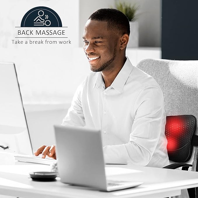 VIKTOR JURGEN Shiatsu Back Massager with Heat - Kneading Massage Pillow for Neck, Shoulder Pain Relief - Christmas Gift for Women, Men, Dad, Mom - Great for Mother's Day, Father's Day, Valentine's Day