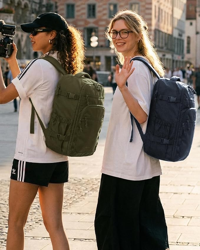 BAGSMART Travel Backpack for Women & Men 17.3 inch Laptop, Flight Approved Carry on Backpack with Shoe bag & 2 Packing Cubes, Water-Resistant Large Business Travel Bag, Weekender Bag - Olive green - Image 9