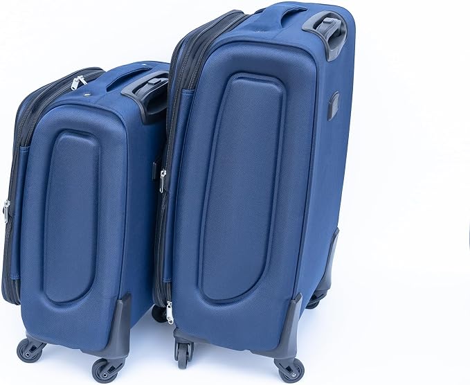 Merax Luggage Set Softshell 2 Piece 20/24 Expandable Suitcase with Wheels | Softside Lightweight Travel Carry on Luggage,Navy Blue - Image 5