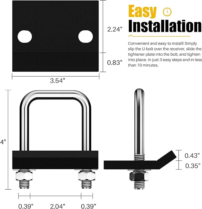 ARKSEN Waterproof Hitch Cargo Carrier Bag with Combination Lock for Truck SUV RV Trailer- Include Net, Heavy Duty Stainless Steel Hitch Tightener, Anti-Rattle Stabilizer, 2 pcs 19.7Ft Straps - Image 5
