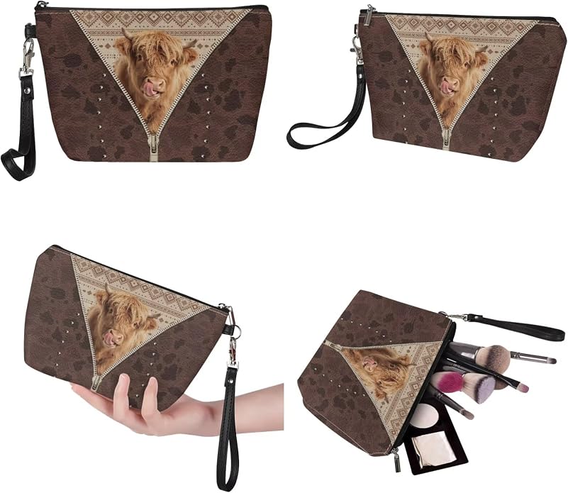 GIFTPUZZ Women Tote Bag Women Wallet Portable Cosmetic Bag for Women Bag Set 3 Pack PU Leather Bags with Zipper - Image 5