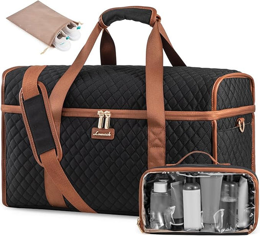 LOVEVOOK Travel Duffle Bag - Weekender & Overnight Bag with Toiletry & Wet Pocket, Carry-On Size, 3pc Set by LOVEVOOK