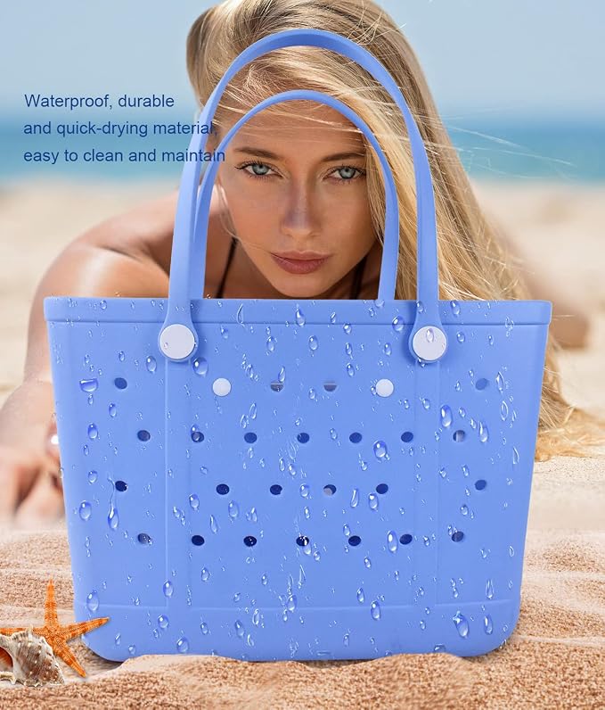 Lightweight Extra large Rubber Beach Bag Small mini Tote Bag for Gym Waterproof medium Open Handbag for Pool Sports - Image 7
