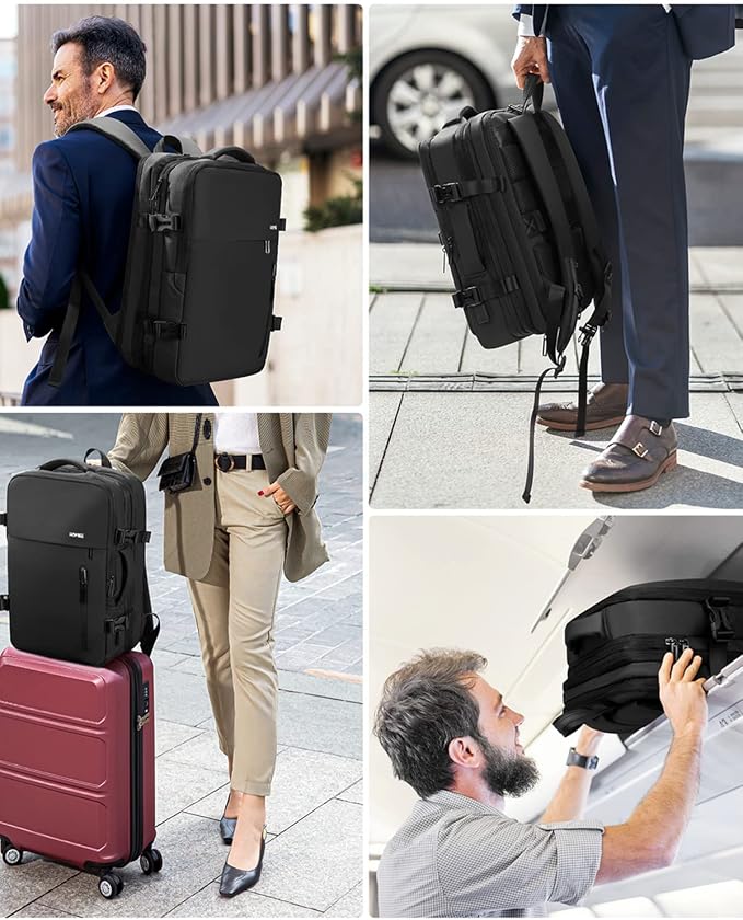 HOMIEE 40L Travel Backpack Expandable Carry on Backpack TSA Approved | Personal Item Backpack Fit 15.6 Inch Laptop, USB Charging Port, Waterproof Luggage Suitcase for Business Weekender - Image 8