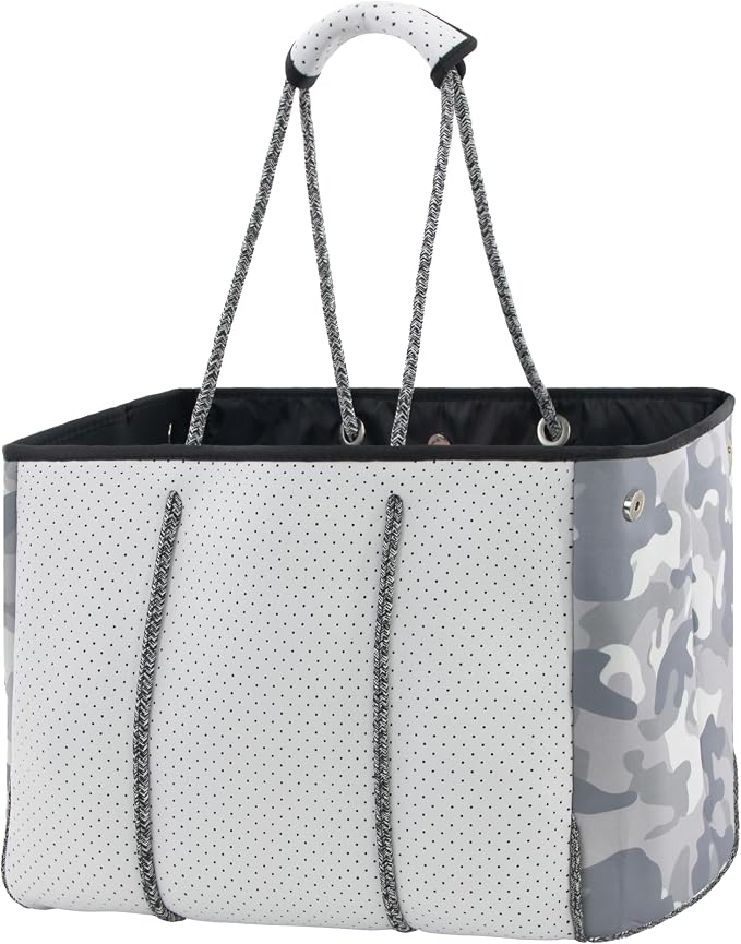 QOGiR Neoprene Multipurpose Beach Bag Tote with Inner Zipper Pocket … … … … by QOGiR