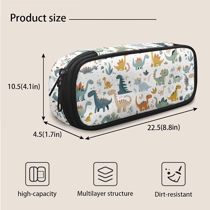 Dinosaur Kids Backpack Boys Girls for Preschool Child Bookbag Preschool Backpack Primary Elementary School Bags with Lunch Bag and Pencil Case, 3Pcs - Image 7