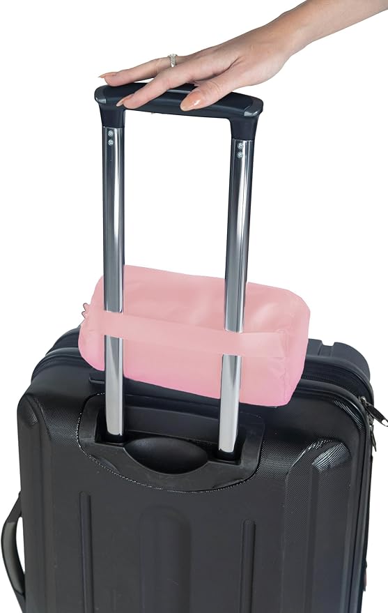 BlueHills Ultra Compact Travel Blanket Pillow Soft Airplane Throw - Pink | 70 X 56 Long, Luggage Strap & Carabiner, Compact Lightweight, Airplane Traveling Essential Accessories, Cruise Throw in Bag - Image 8