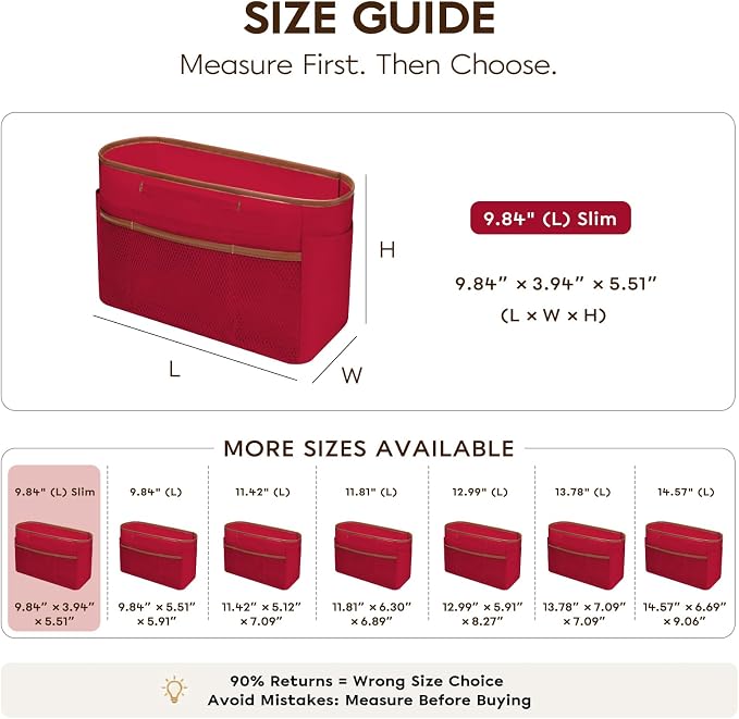 GIVLEFLY Purse Organizer Insert for Tote Bag, 9.84 Inch Satin Bag Organizer with Zipper Top, Multi Pocket Handbag Organizer - Image 4