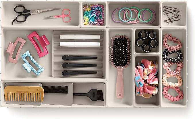 Joseph Joseph Viva - Modular 12-piece Makeup Beauty Drawer Organiser Set, Storage Boxes dividers for makeup, beauty grooming items, cosmetics, hair accessories - Image 4