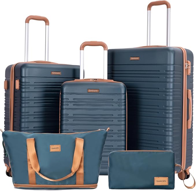 Luggage Sets 3 Piece,Suitcases with Double Spinner Wheels and TSA Lock,Hardcase 5 set Luggage with Travel Duffel Bag,Carry On Luggage Set by Unknown