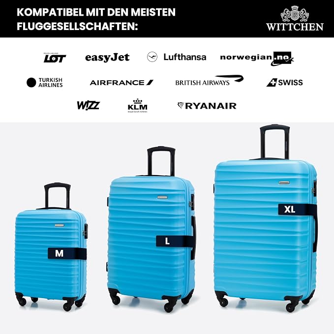 WITTCHEN Groove Line Toiletry Bag, Blue, Small (15 L, 30x34x16 cm), Toiletry bag - Image 6