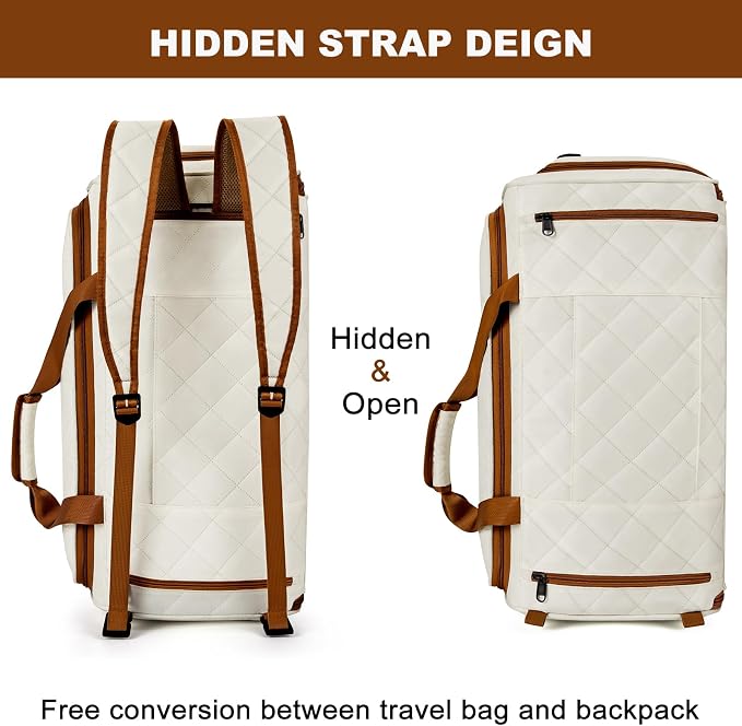 Convertible Garment Bags for Travel - Carry on Garment Duffle Bag with Backpack Straps for Men Women, 4 in 1 Large Travel Duffel Bags with Shoes Compartment Hanging Suit Dress Weekender Bag 3pcs Set - Image 7