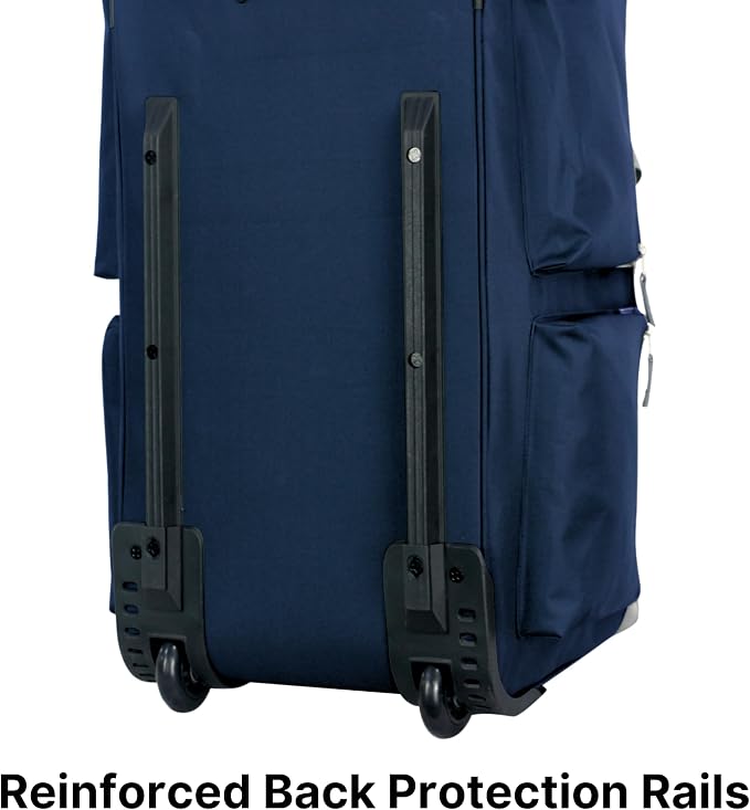 Olympia U.S.A. 29 inch Jumbo Size 8 Pockets Wheeled Rolling Duffel Bag Water Resistant Luggage Lightweight Travel Suitcase with Retractable Handle - Image 7