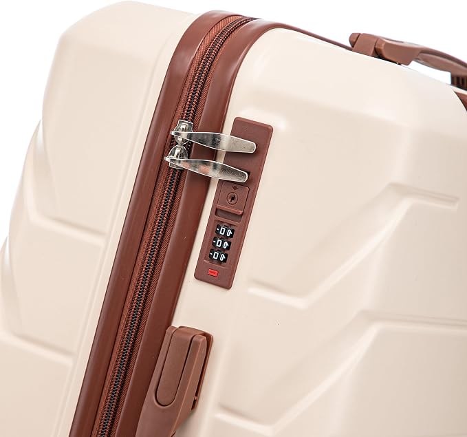 Luggage 3 Pcs Sets ABS Hardside Luggage Set Spinner Wheel Suitcase - Image 2