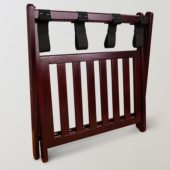Casual Home Luggage Rack with Shelf, Espresso - Image 8