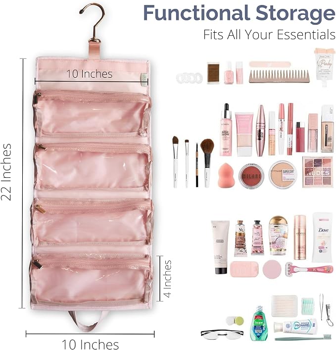 TERRA HOME Travel Essentials Bundle: Portable Shower Caddy & Roll Up Makeup Bag - Perfect for On-The-Go - Image 9