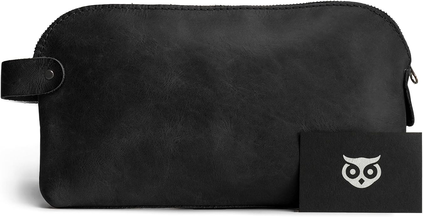 Hide & Drink, Large Rustic All Purpose Utility Bag for Cords & Chargers, Travel Bag, Multi-Purpose Bag, Full Grain Leather - Image 5