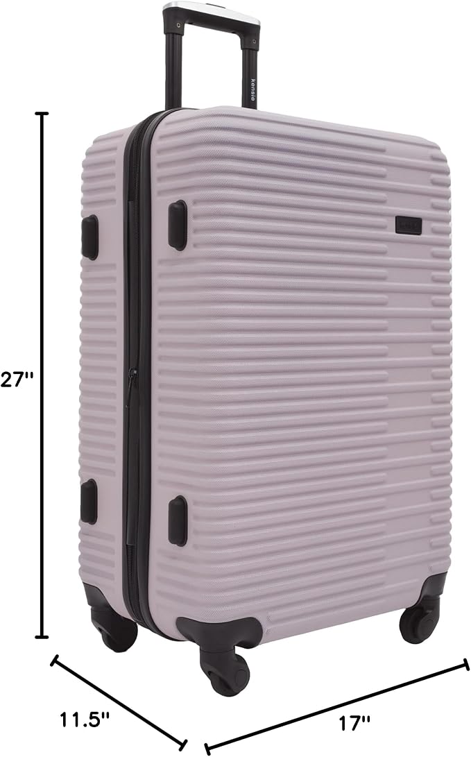 kensie Women's Hillsboro Luggage & Travel Bags Set, Burnished Lilac, 4 Piece Set - Image 10
