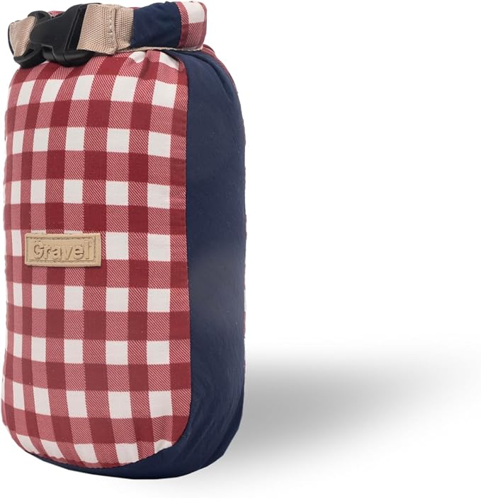 Gravel UltraPak™ Packable Insulated Travel Blanket – Lightweight Outdoor Blanket, Water-Resistant, Compact 20D Nylon with Snap Closure for Camping, Hiking & Travel, Gingham - Image 5