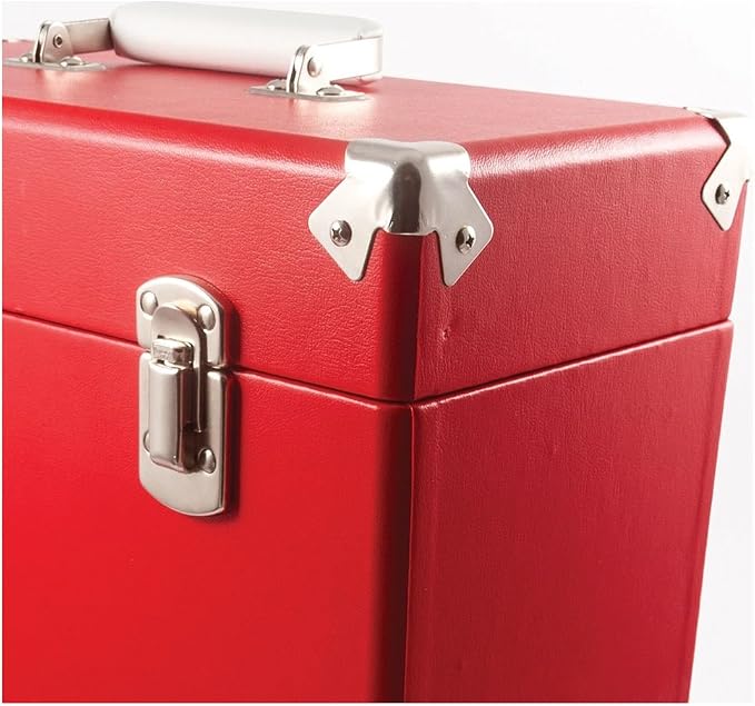 GPO Portable Retro Style Carry Case for LPs, Albums and 12Inch Vinyl Records (Holds 30 Albums) - Image 3