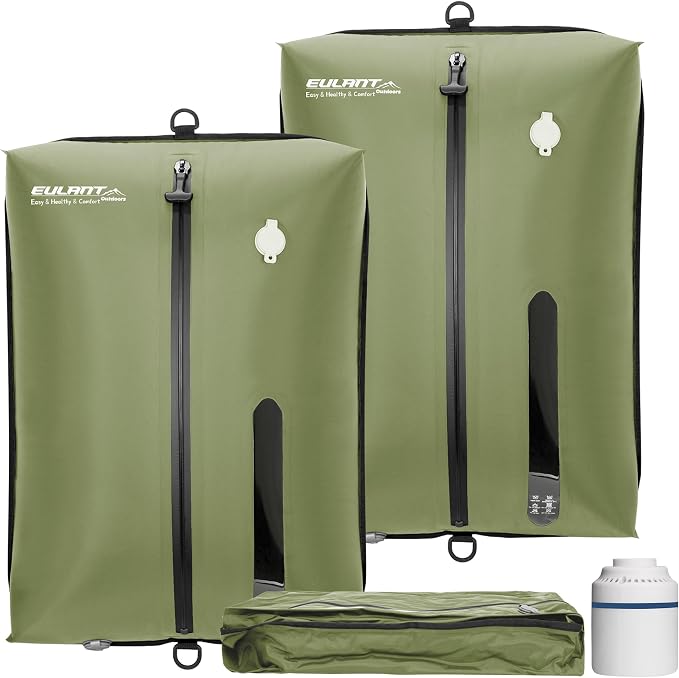 Eulant Travel Vacuum Bags with Pump,Professional IPX8 Waterproof Vacuum Compression Bag for Carry-On Suitcase & Travel Backpack,Space Saver Bags Packing Organizers（2 Pack,Green) by EULANT