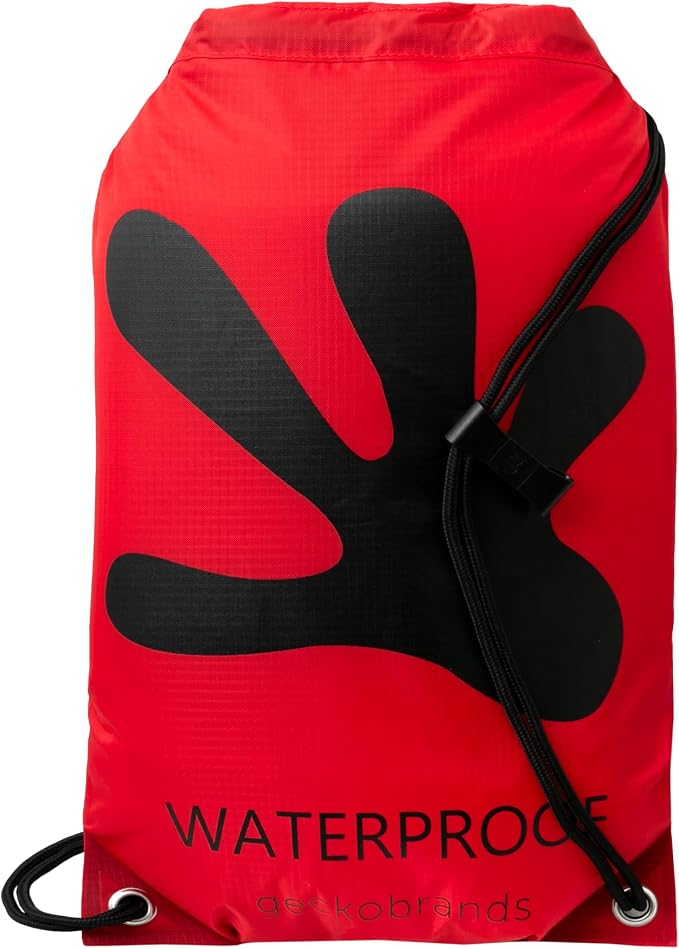 geckobrands Embark 10L Drawstring Backpack – Waterproof, Lightweight Dry Bag for Beach, Hiking, and Light Water Activities by geckobrands