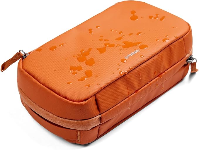 Orbitkey 2-in-1 Tech Accessory Pouch with Detachable Slim Sleeve – Travel Electronics Organizer for Cables, Chargers, Earbuds, Power Bank – Compact Gadget Bag & Portable Tech Storage Case (Terracotta) - Image 9