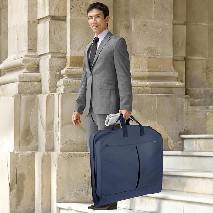 WallyBags 45” Deluxe Extra Capacity Travel Garment Bag with two pockets - Image 6