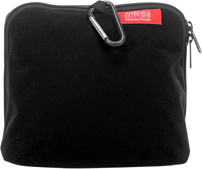 Manhattan Portage Newtown Toiletry Case Water Resistant Made with1000D Cordura For Everyday Use (Black/Grey) - Image 3