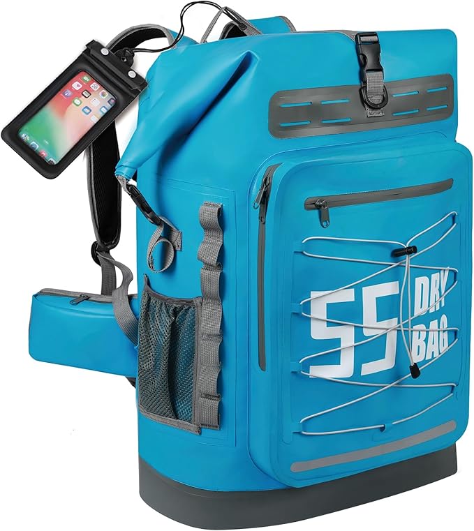 MORXPLOR Dry Bag Waterproof,5L/10L/20L/30L/40L/55L Roll Top Dry Bag Backpack with WaterProof Phone Case for Swim,Kayak by MORXPLOR