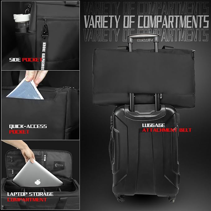 Sneaker Bag for Travel/Sneakerhead gift/Outdoor Sports Bag/Gym Bag /, A Multi-functional Travel Duffel Bag with 3 Adjustable Dividers, & Shoulder Strap,Made of Nylon, by Krone Kalpasmos-classic - Image 3