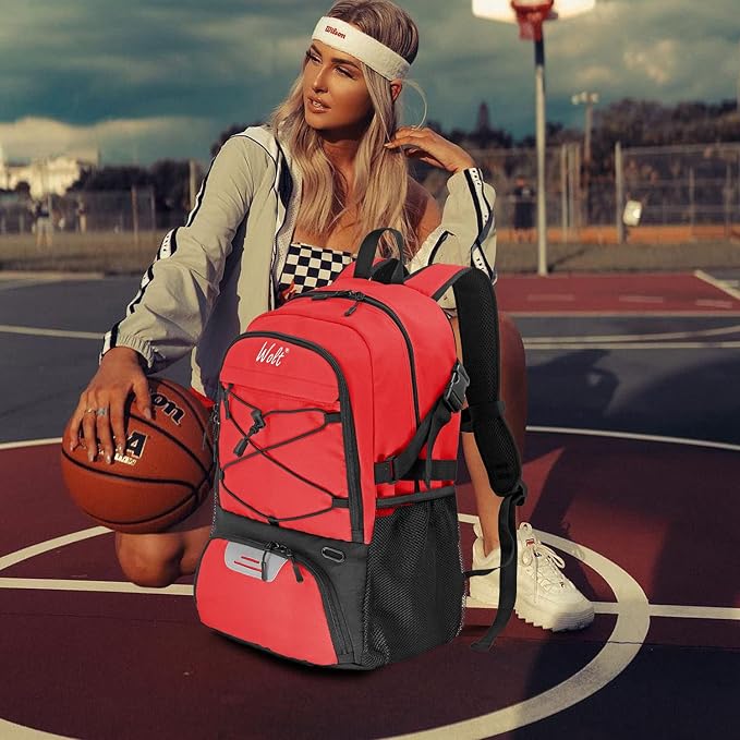 WOLT Basketball Backpack Large Sports Bag with Separate Ball Holder & Shoes Compartment, Best for Basketball, Soccer,Gym - Image 7