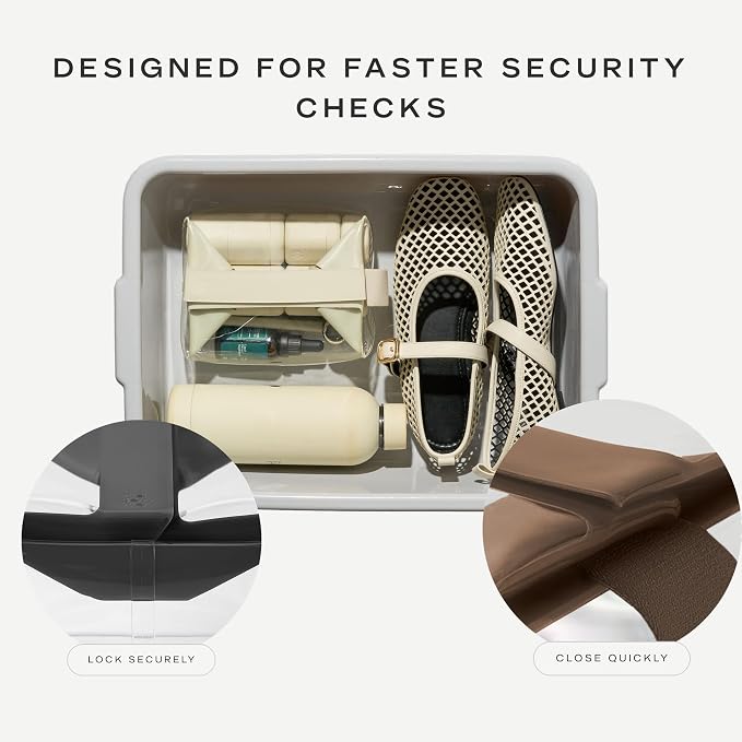 Cadence Parcel - Clear Travel Kit with Zipperless Magnetic Closure - Rose, Extra Large - Durable, Leak-Resistant and TSA Approved Toiletry Bag - Modular Organization - Recycled TPU (4 Qt) - Image 7