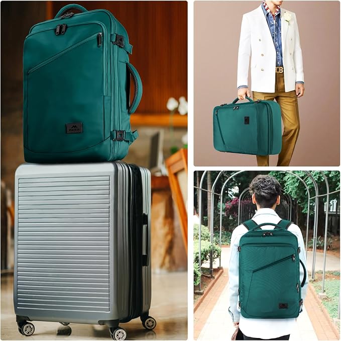 MATEIN Travel Backpack Large, Expandable Carry on Backpack for Travelling | Airline Approved, Large Capacity, Water Resistant, Lightweight Overnight Daypack for Travelling, Travel Gift, Peacock Blue - Image 7