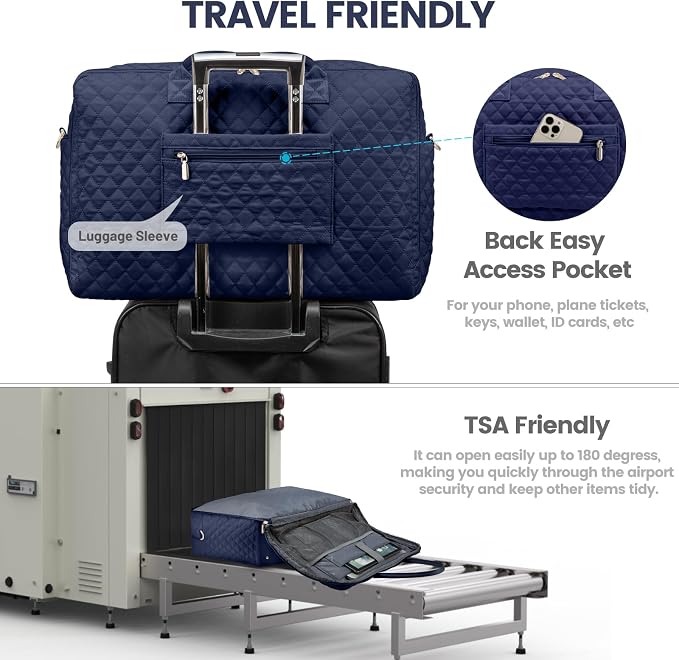 LOVEVOOK Travel Duffle Bag - Women's Weekender Carry On Overnight Laptop & Gym Bag With Toiletry/Shoe Pocket, Hospital Labor Bag - Image 4