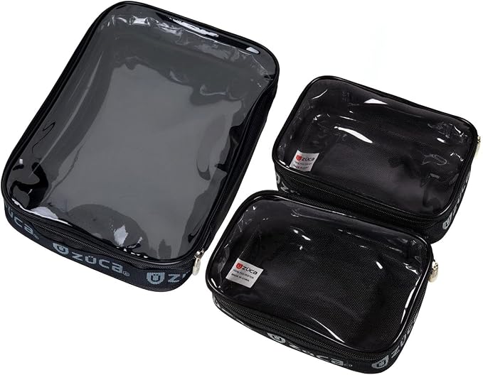 ZUCA Utility Pouch Combo Set - 1 Large & 2 Mini Utility Makeup Pouch - Durable, Spacious Cosmetic Storage Solution for Travel & Professional Use by ZUCA