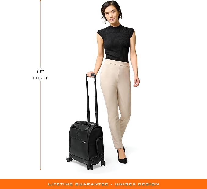 Briggs & Riley Cabin Spinner - Carry On Luggage for Travel, Suitcases with Wheels, Softside Rolling Bag for Men & Women, Fits Under Plane Seat, Interlocking Handle - Baseline Collection, Black - Image 11