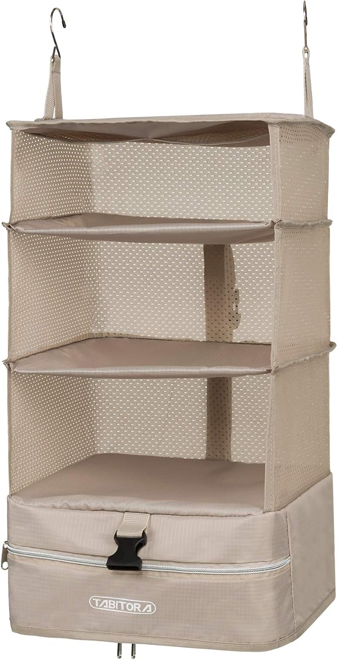 TABITORA Portable Hanging Travel Shelves Bag Packing Cube Organizer Suitcase Storage Large Capacity by TABITORA%EF%BC%9ANewStart%EF%BC%8CNewLife