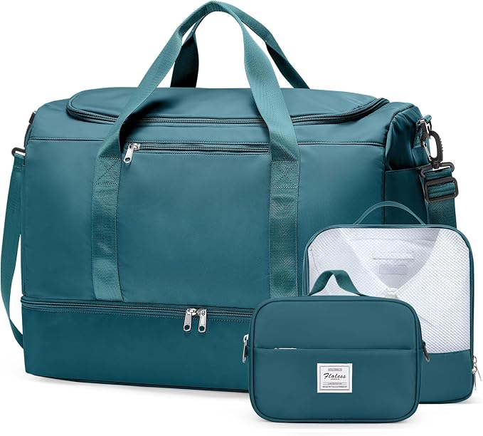 Extra Large Travel Duffel Bag, Carry-On Weekender Bags for Women Travel | Overnight Weekend Bag with Shoes Compartment for Travel Business Trips Sport Hospital,3 Pcs by SYCNB