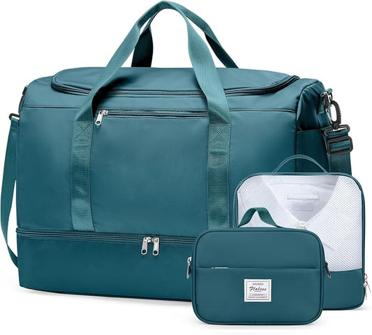 Extra Large Travel Duffel Bag, Carry-On Weekender Bags for Women Travel | Overnight Weekend Bag with Shoes Compartment for Travel Business Trips Sport Hospital,3 Pcs by SYCNB