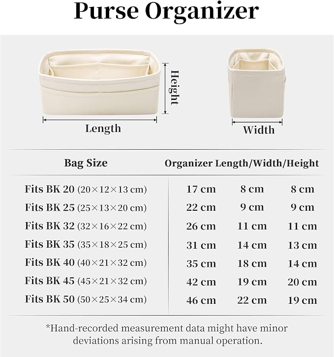 Satin Purse Organizer for Birkin 25 Retourne, Craie | Custom Fit, Multiple Pockets, Lightweight Purse Essentials, Ideal for Travel, Shopping, and Daily Use - Image 9