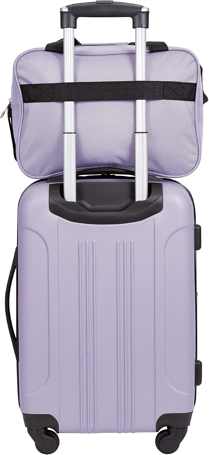 Travelers Club Midtown Hardside 4-Piece Luggage Travel Set, Lilac - Image 3