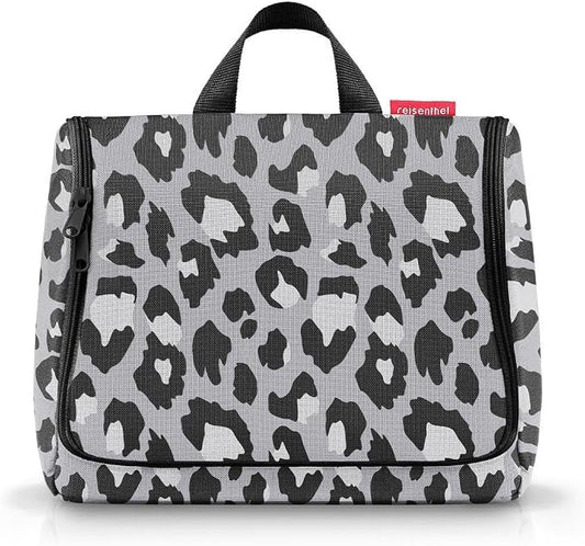 reisenthel Toiletbag XL Practical Toiletry Bag with Hook, Water-Repellent Material, Leo Nero, 28 cm, Toilet bag XL Leo Nero by reisenthel%C2%AE