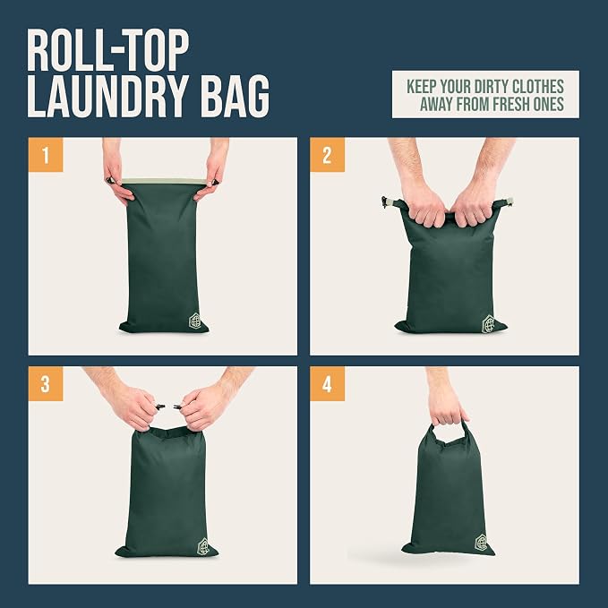 Compression Packing Cubes for Travel, 6-Piece Lightweight Packing Cubes Set for Carry-On Luggage & Backpacks – TRIPPED Travel Gear (Green and Orange) - Image 6