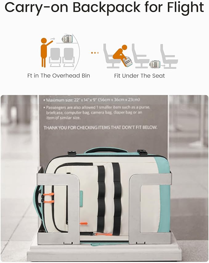 LOVEVOOK 50L Travel Backpack for Women & Men, TSA Approved Carry On Backpack with 3 Packing Cubes, Waterproof Personal Item Bag Fits 17 Inch Laptop, Weekender Essentials Overnight Backpack for Trip - Image 3